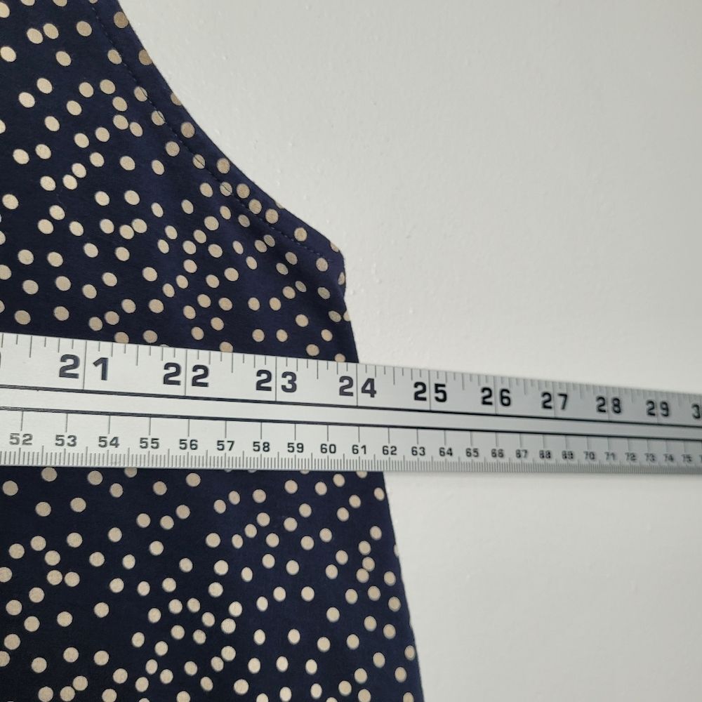 J. Jill Wearever collection navy beige polka-dot stretch plus size maxi dress 2x - Picture 5 of 6